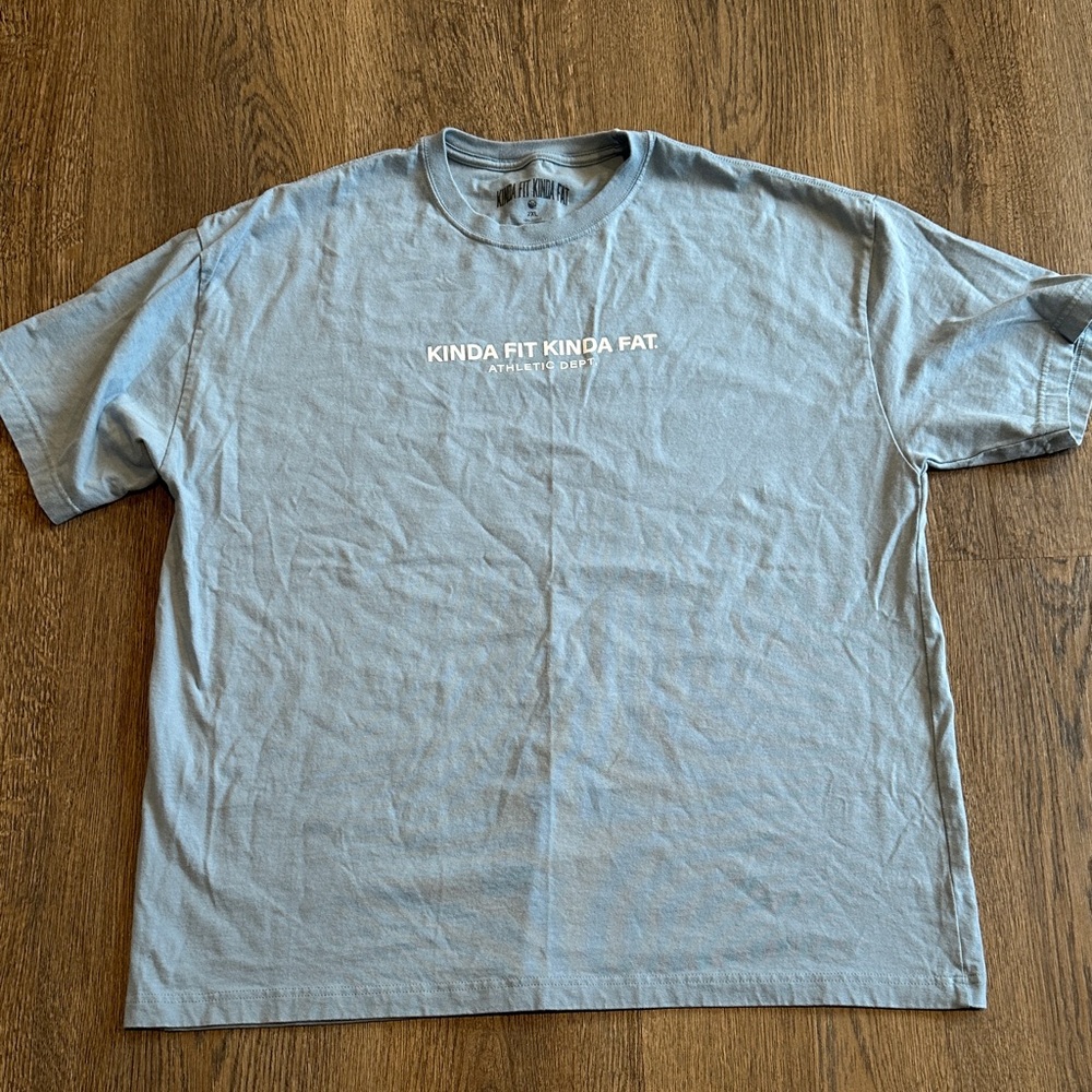 Athletic Blue Cotton T-Shirt